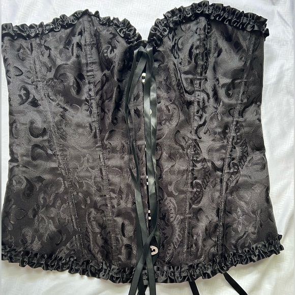 Black lace corset size XL - Picture 2 of 4